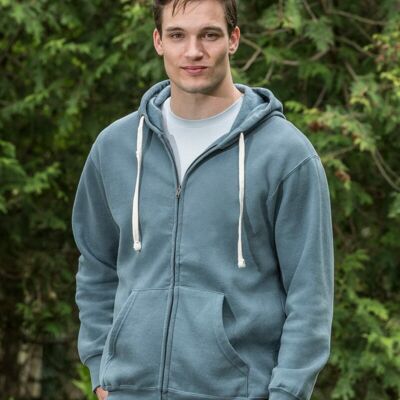 Unisex Vintage Fleece Full-Zip Hooded Sweatshirt Thumbnail