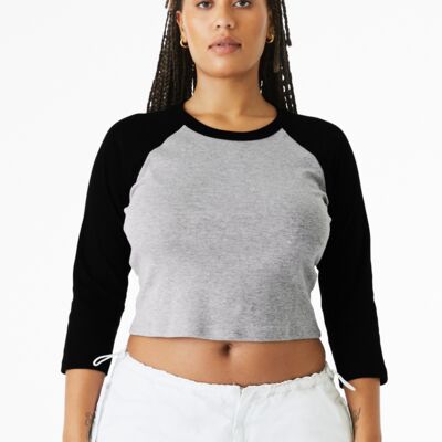 Women's Micro Rib 3/4 Raglan Baby Tee Thumbnail