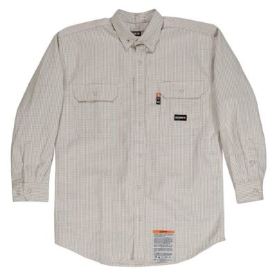 Men's Tall Flame-Resistant Down Plaid Work Shirt Thumbnail