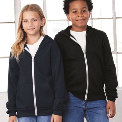 Youth Sponge Fleece Full-Zip Hoodie Sweatshirt Thumbnail