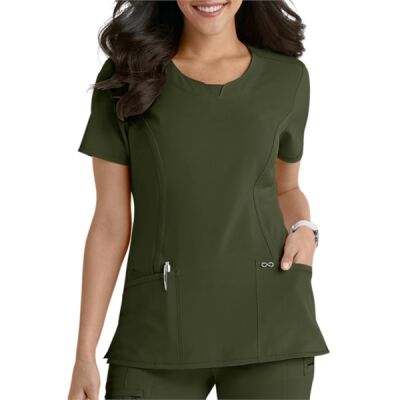Cherokee® Women's Infinity Round Neck Scrub Top Thumbnail