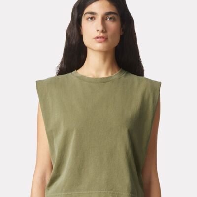 Garment-Dyed Women's Heavyweight Muscle Tee Thumbnail