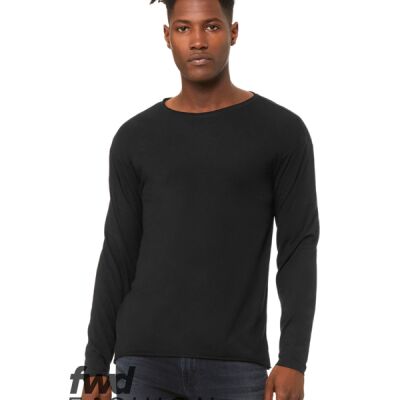 FWD Fashion Unisex Triblend Raw Neck Long-Sleeve T-Shirt Thumbnail