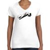 Women's Fine Jersey V-Neck Tee Thumbnail