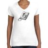 Women's Fine Jersey V-Neck Tee Thumbnail