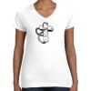 Women's Fine Jersey V-Neck Tee Thumbnail