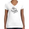 Women's Fine Jersey V-Neck Tee Thumbnail