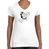 Women's Fine Jersey V-Neck Tee Thumbnail