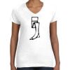 Women's Fine Jersey V-Neck Tee Thumbnail