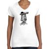 Women's Fine Jersey V-Neck Tee Thumbnail