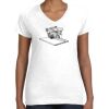 Women's Fine Jersey V-Neck Tee Thumbnail