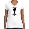 Women's Fine Jersey V-Neck Tee Thumbnail