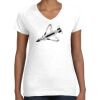 Women's Fine Jersey V-Neck Tee Thumbnail