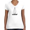 Women's Fine Jersey V-Neck Tee Thumbnail