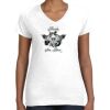 Women's Fine Jersey V-Neck Tee Thumbnail