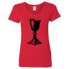 Ladies' Heavy Cotton™ V-Neck T-Shirt Thumbnail