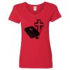 Ladies' Heavy Cotton™ V-Neck T-Shirt Thumbnail