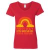 Ladies' Heavy Cotton™ V-Neck T-Shirt Thumbnail