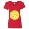 Ladies' Heavy Cotton™ V-Neck T-Shirt Thumbnail