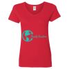 Ladies' Heavy Cotton™ V-Neck T-Shirt Thumbnail